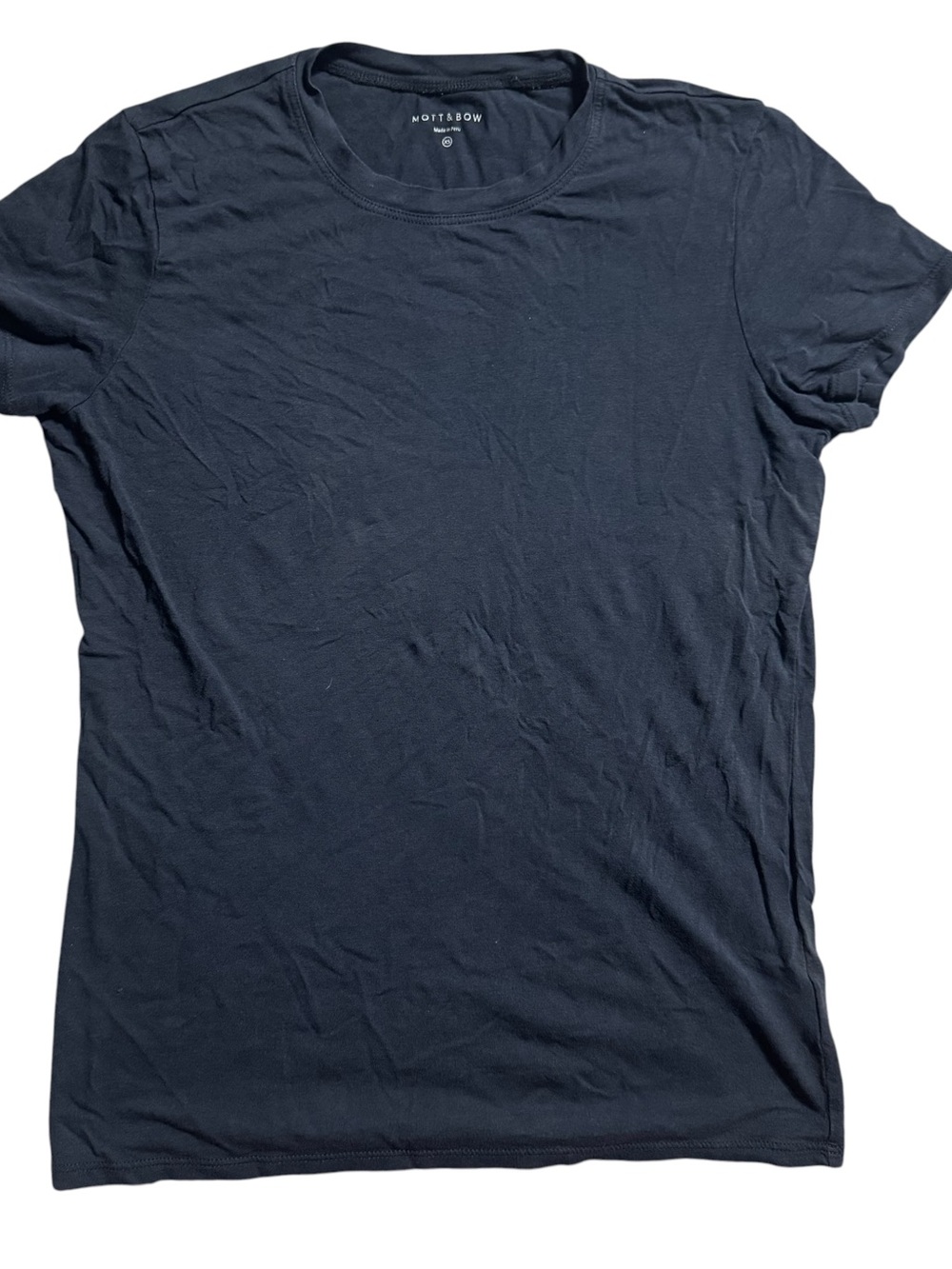 Mott & Bow Women’s Fitted Crew Marcy Tee Navy Size XS
